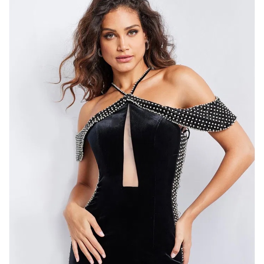 Jovani elegant Black Off-Shoulder Dress